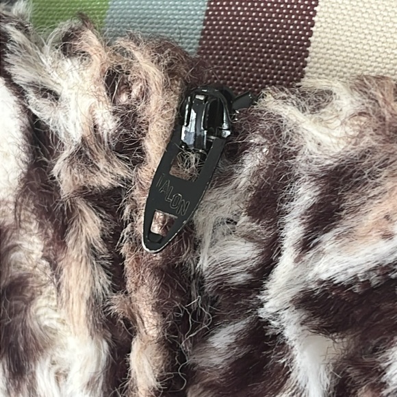 Vintage 1960s Faux Fur Handmade Mod Mini Dress Animal Print - Picture 5 of 10